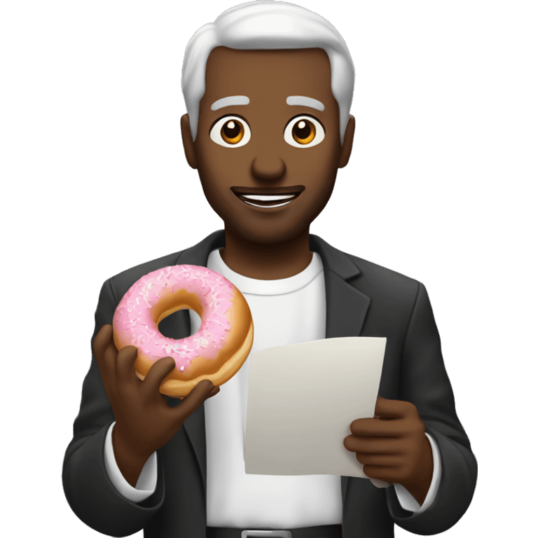 Preacher holding a donut  emoji