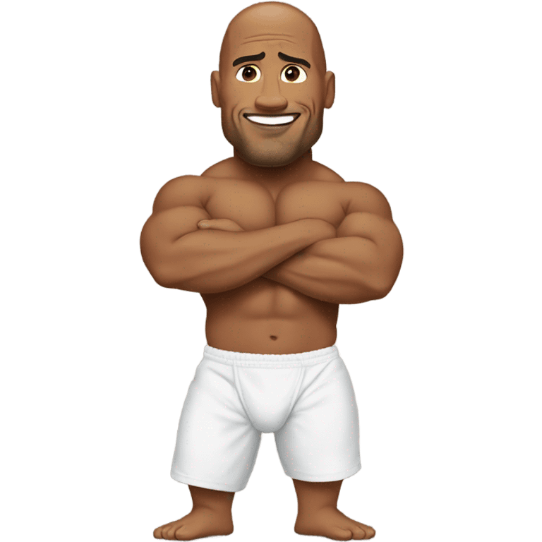 Dwayne Johnson in a diaper emoji