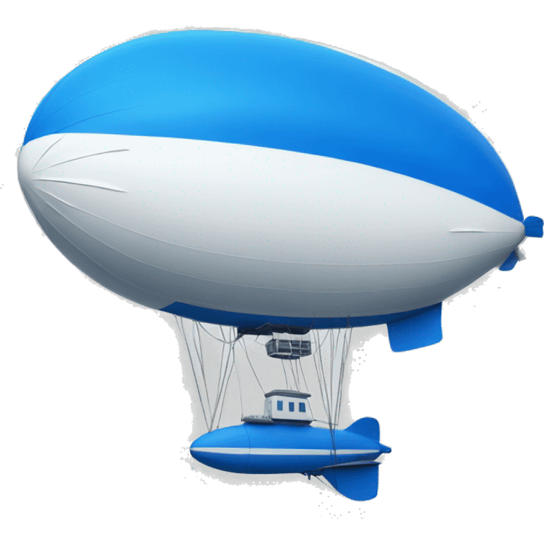 blimp in white and blue emoji