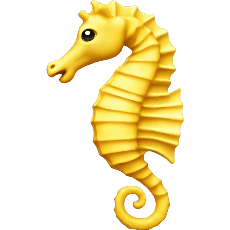 Yellow sea horse looking right  emoji