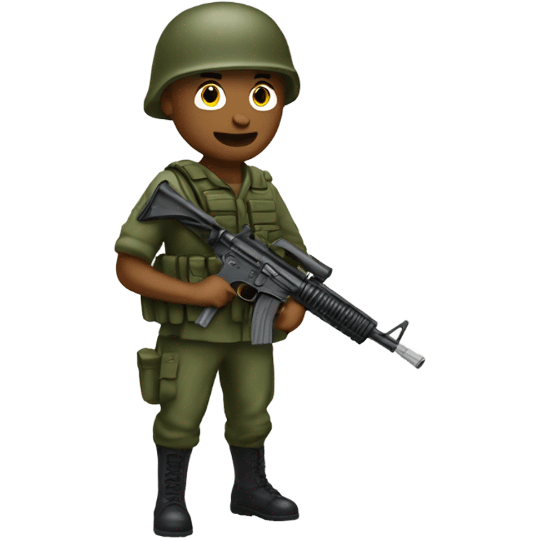 Soldier with m16 emoji