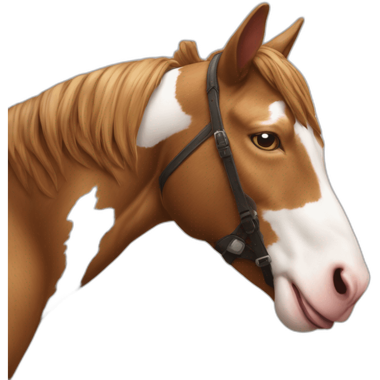 Je veux un coq sur un chat sur un chien sur un cheval emoji