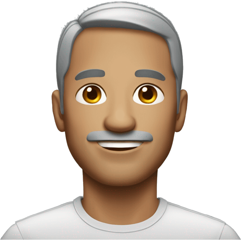 mature good looking male with short hair emoji