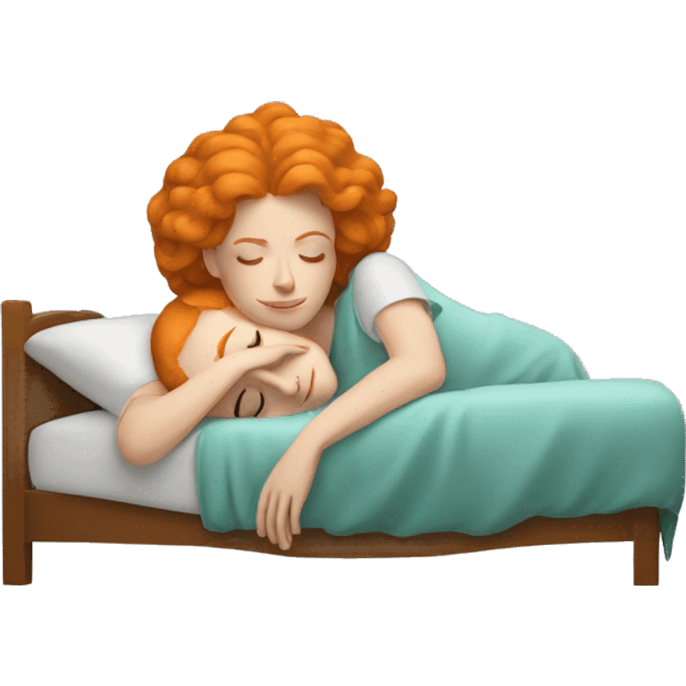 Ginger pretty woman sleeping emoji