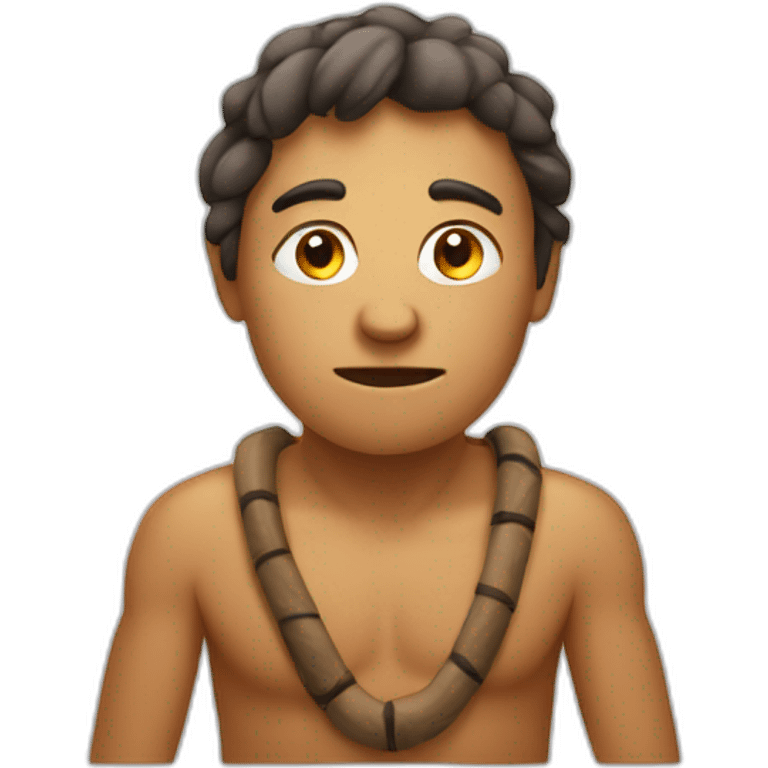 prehistoric person sitting emoji