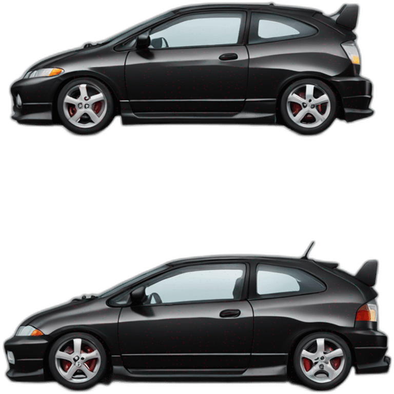 Honda-Civic-EJ9, black hatchback emoji