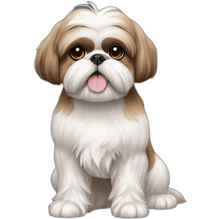 Dog American Shih Tzu full-body emoji