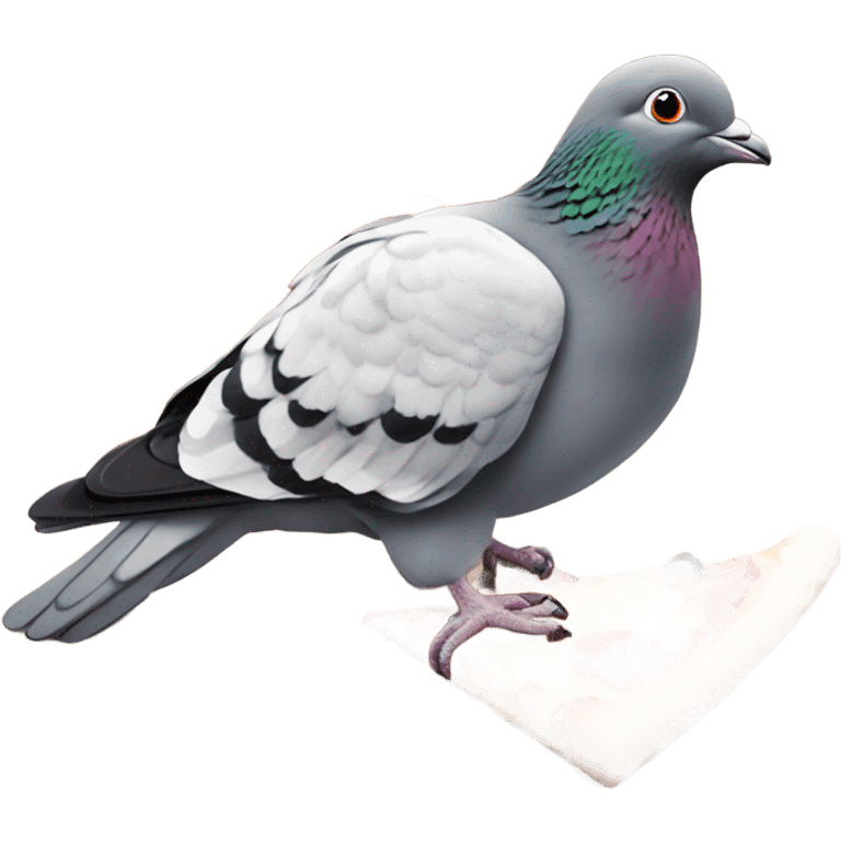 Pigeon eating pizza  emoji