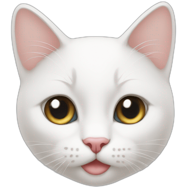 Sweet white cat emoji