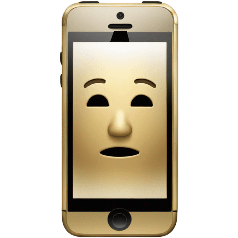 iPhone 5 in gold color emoji