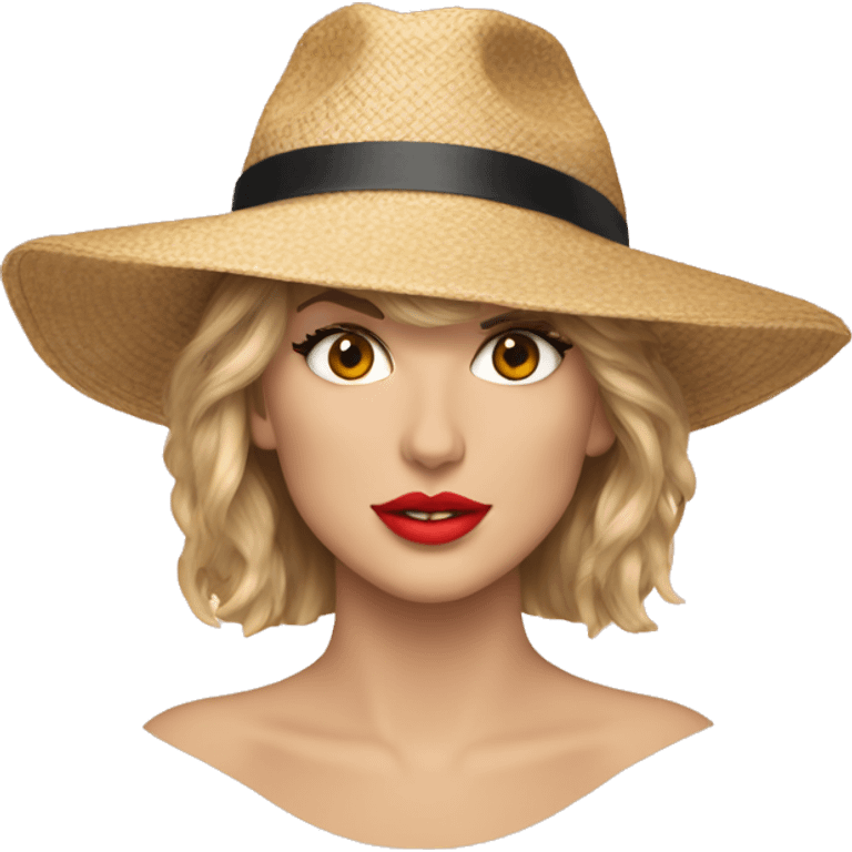 Taylor Swift wearing the 22 hat emoji