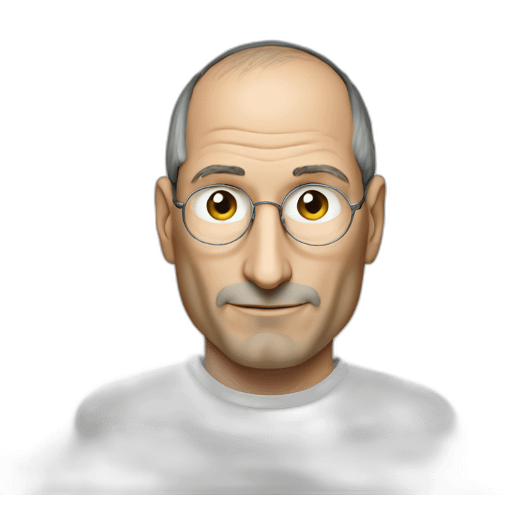 Steve jobs with the first Apple emoji