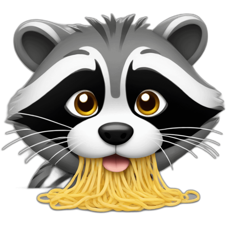 racoon eating spaghetti emoji