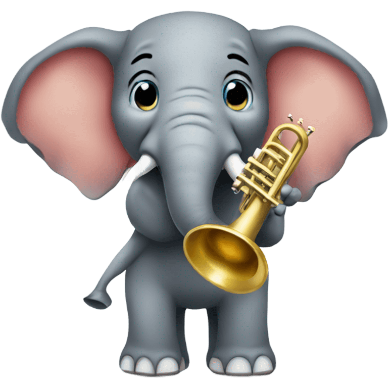 Elephant with trumpet emoji