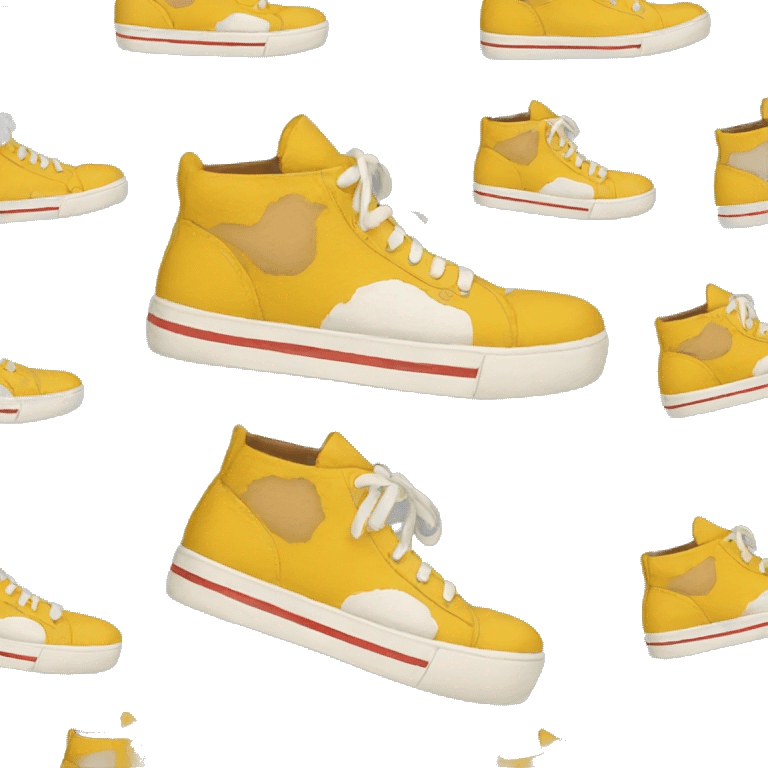 shoes with painting emoji