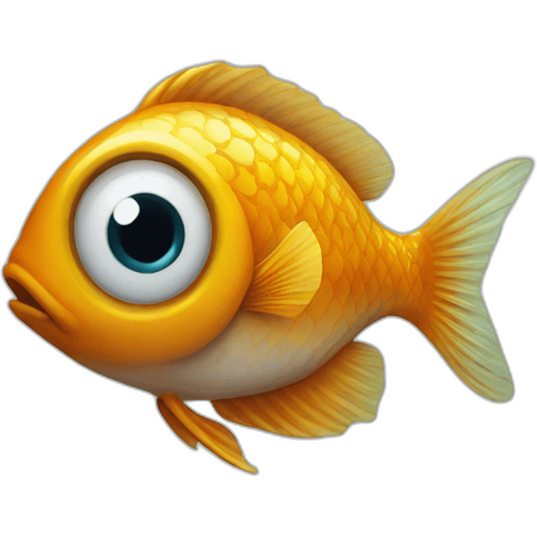 Fish with big eyes emoji