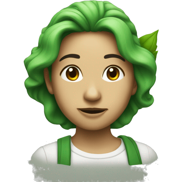 Rosa verde emoji