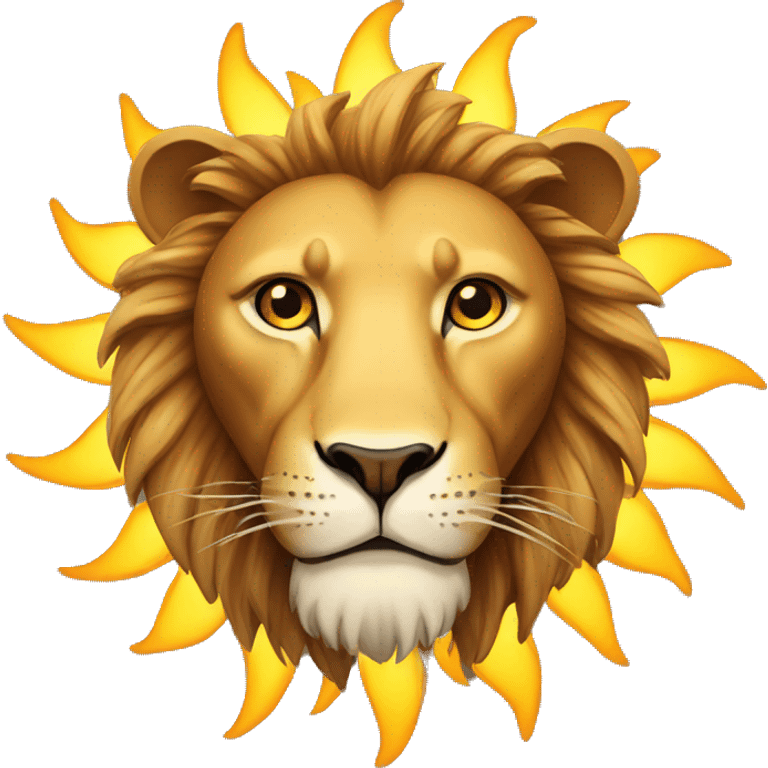 Lion and sun emoji