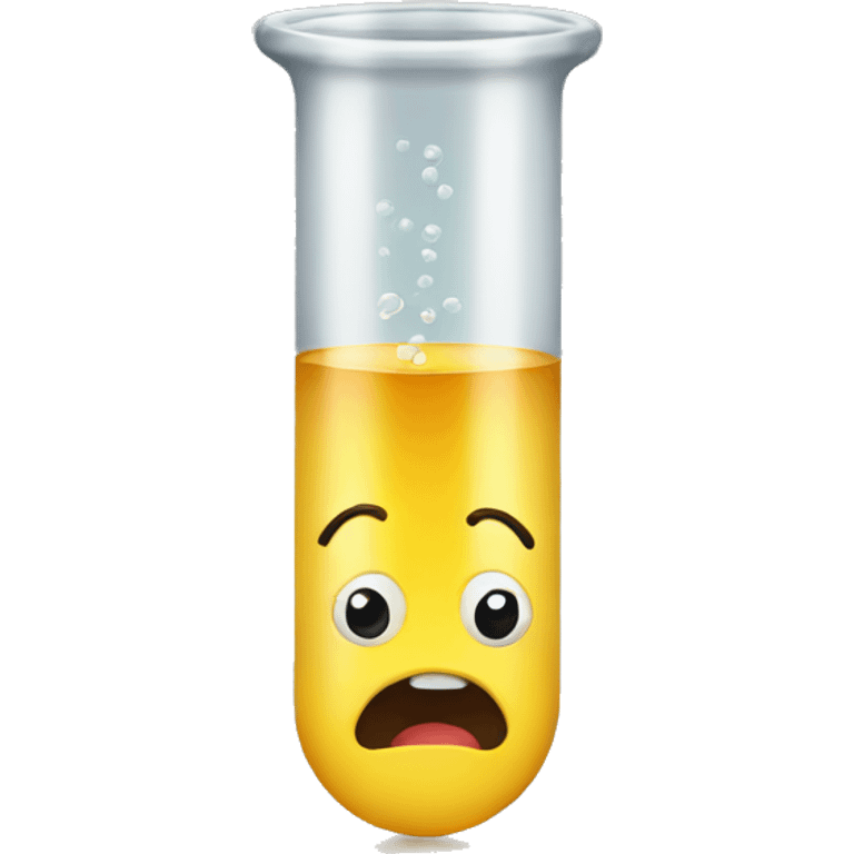 surprised test tube emoji