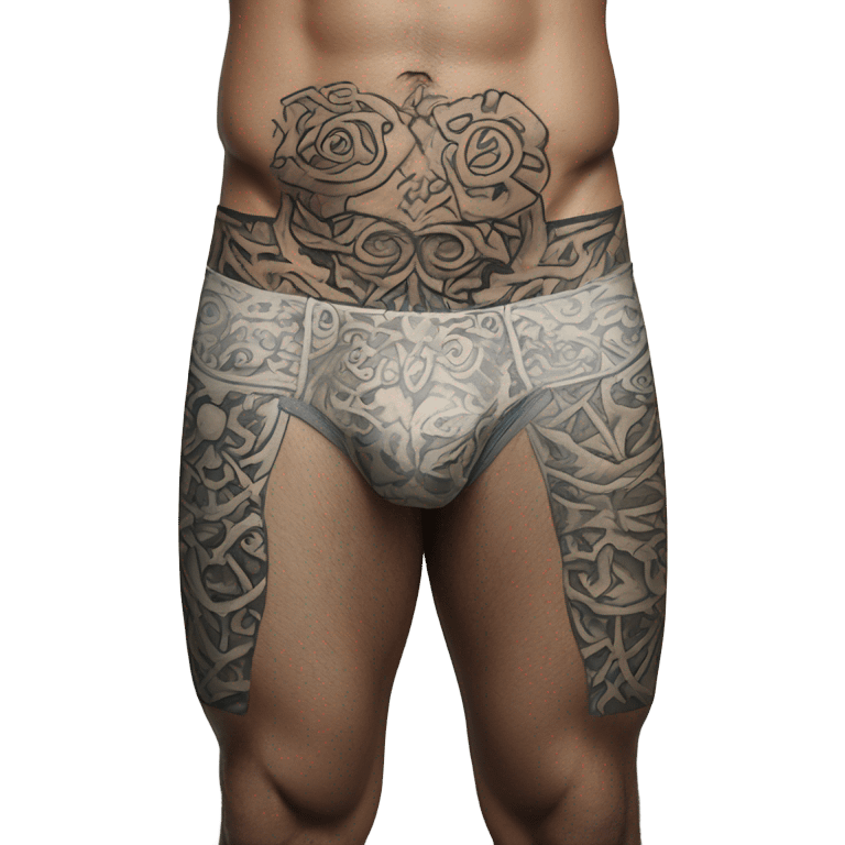 underwear tattoo man emoji