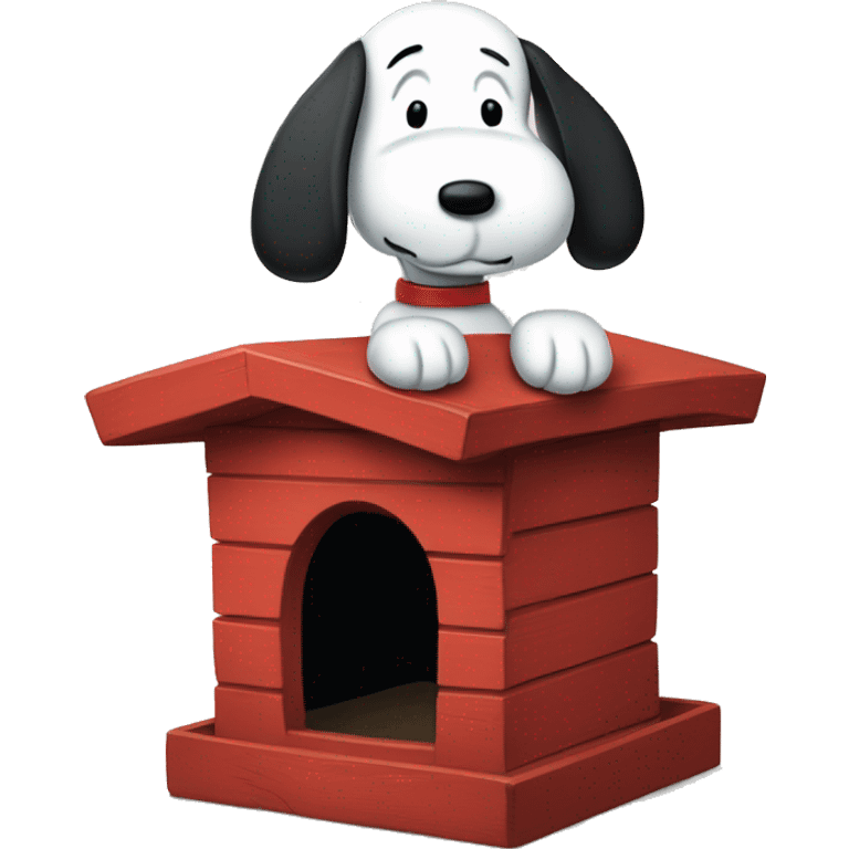 Snoopy on his dog house emoji