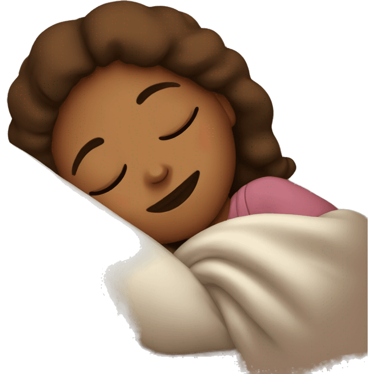 brown cozy girl sleeping  emoji