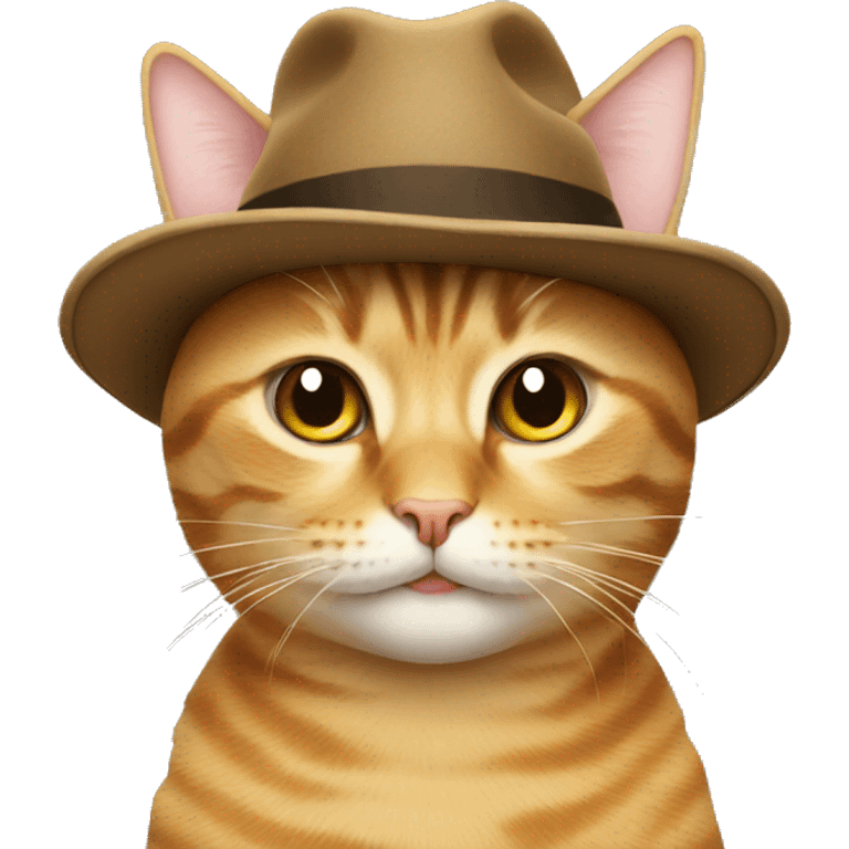 Cat wearing a hat emoji