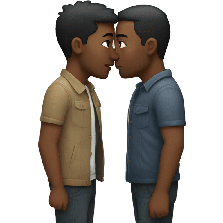 Two males kissing emoji