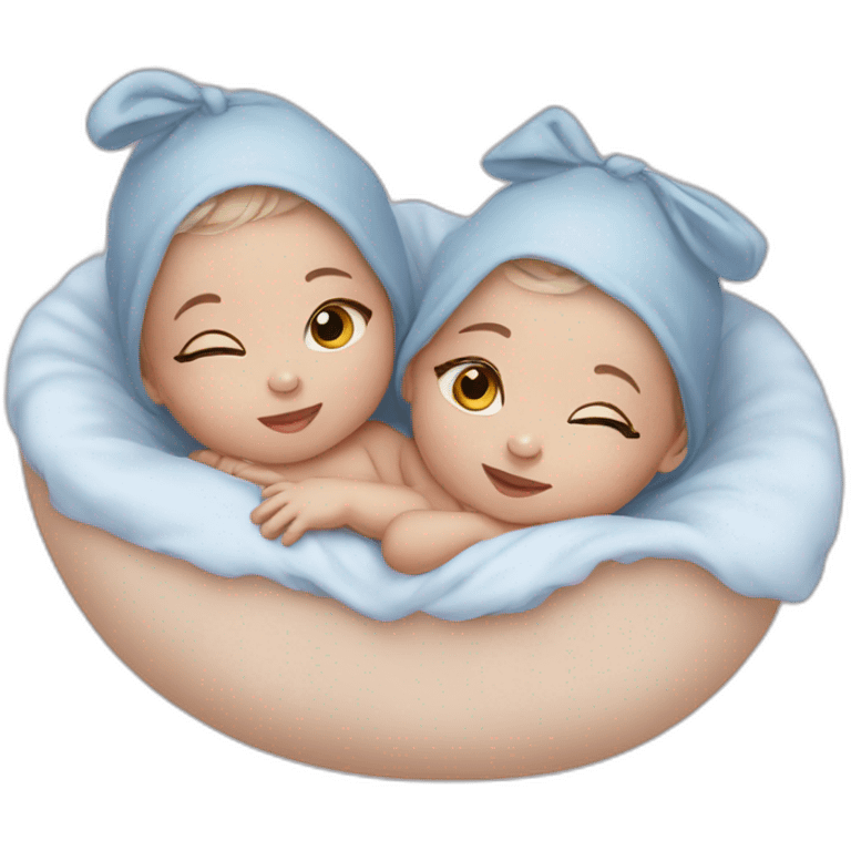 Newborn twins emoji