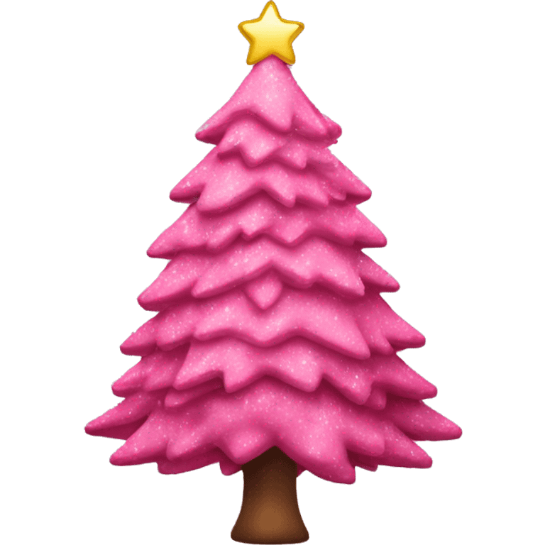 Pink Christmas tree emoji