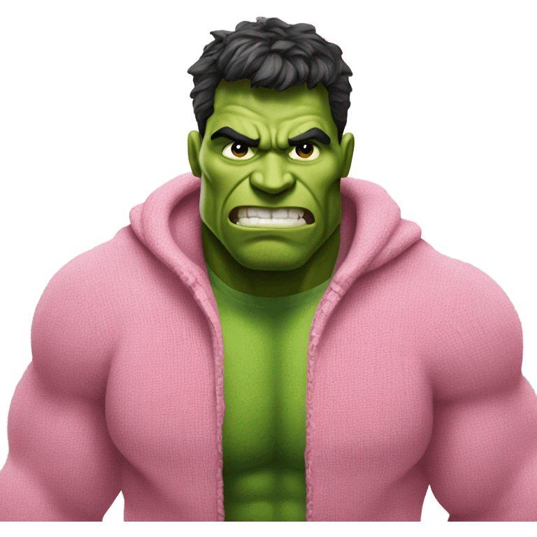 pink sweater on hulk emoji