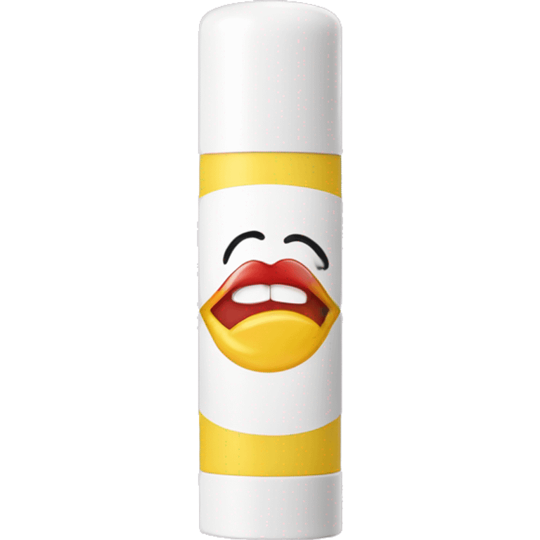 lip balm with label emoji