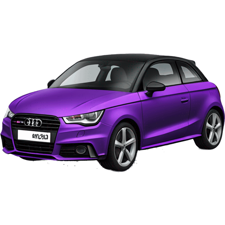 Purple Audi a1 Black roof and mirror emoji