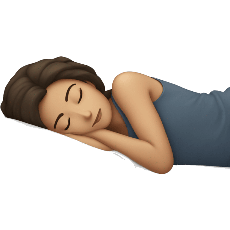 Brunette girl sleeping emoji