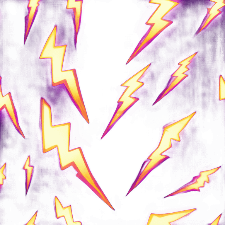 PURPLE LIGHTNING BOLTS AND FIRE emoji