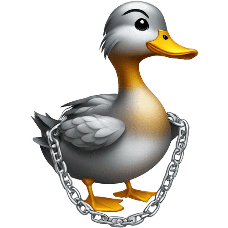 Duck with a chain on emoji