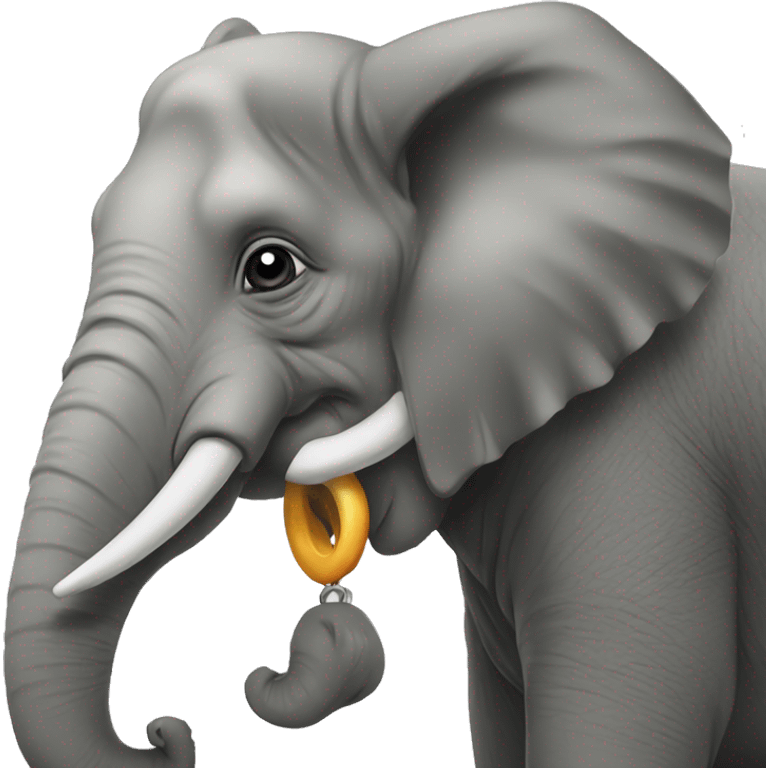 Elephant with a hoodi emoji