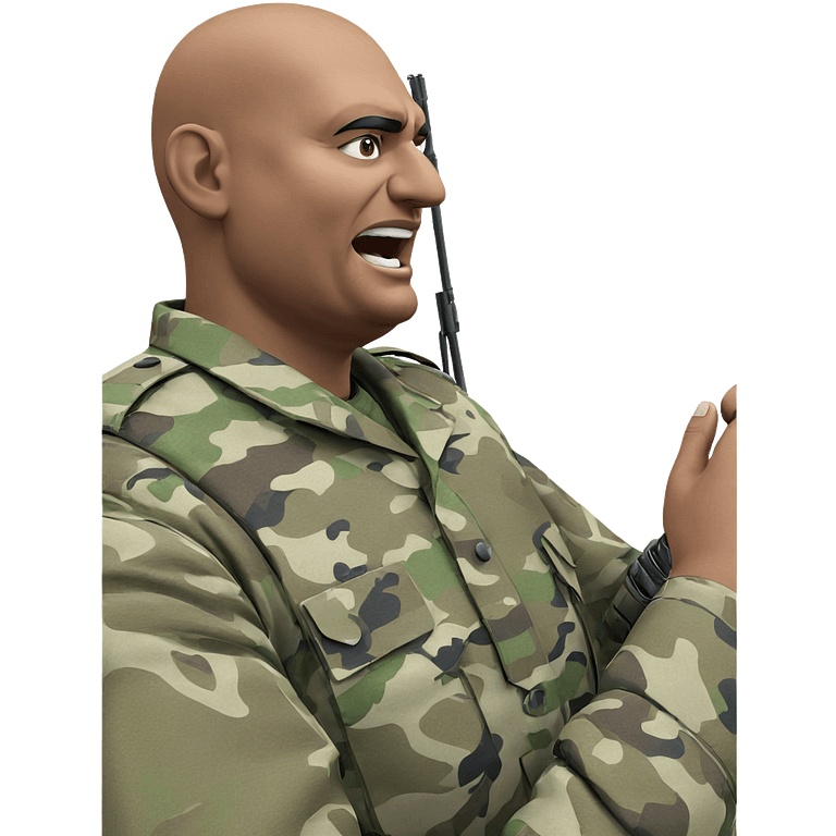 military soldier in camouflage emoji