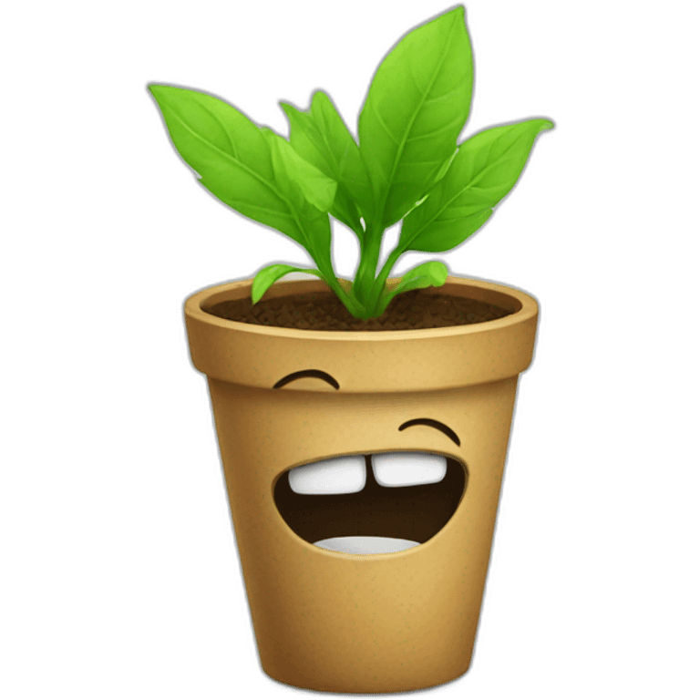 plant with mouth emoji