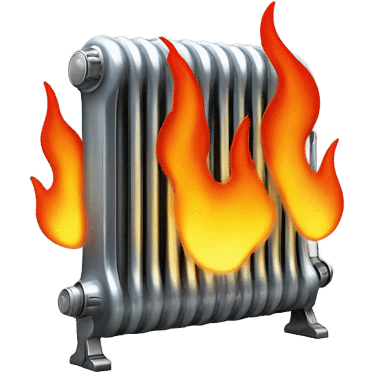 Radiator on fire emoji