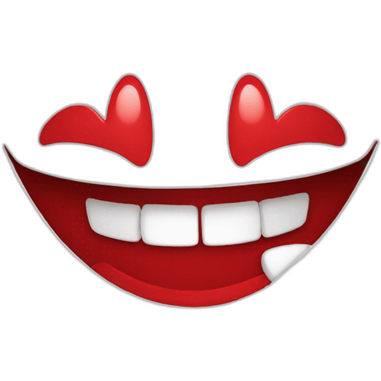 Happy smile red emoji