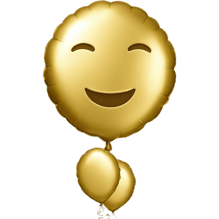 Gold foil happy birthday balloons emoji