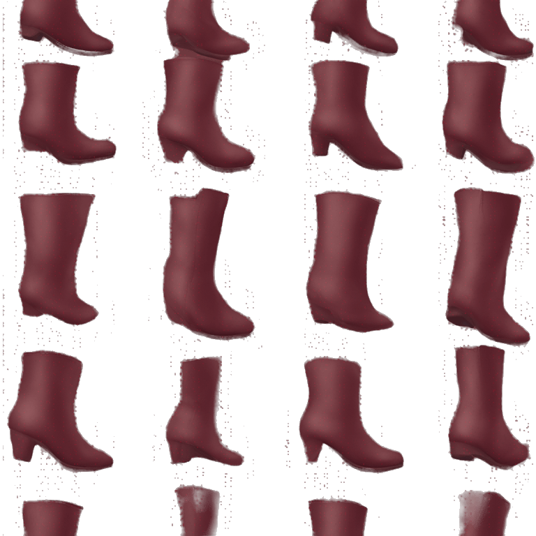 women's burgundy boots emoji