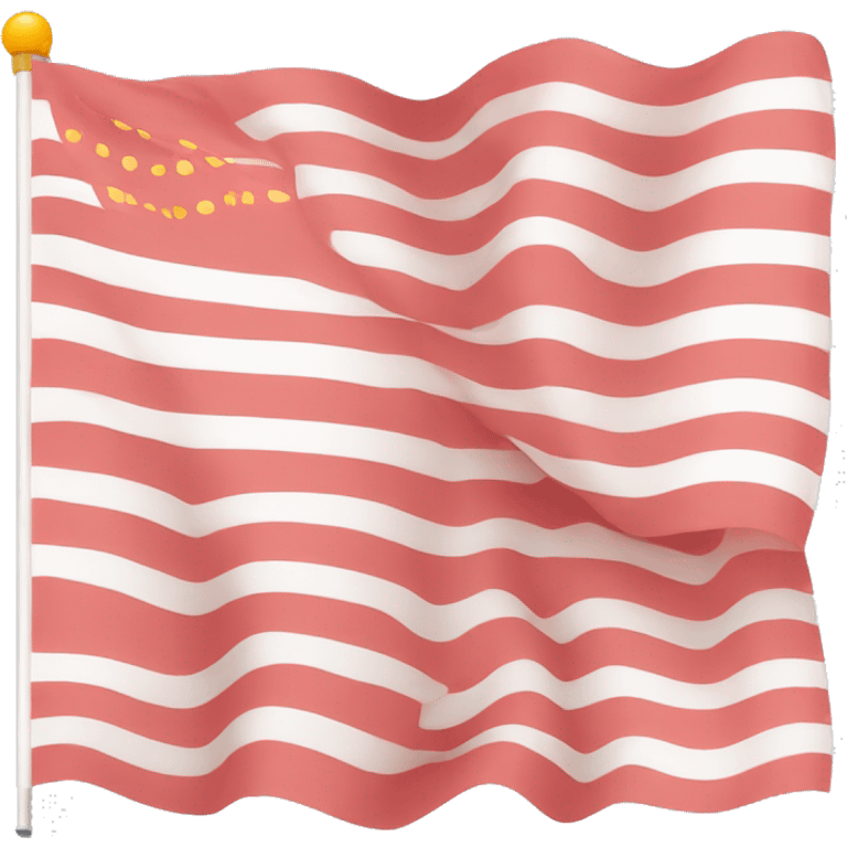 red pink white orange striped flag emoji