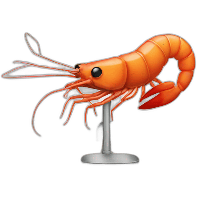 shrimp at desk emoji