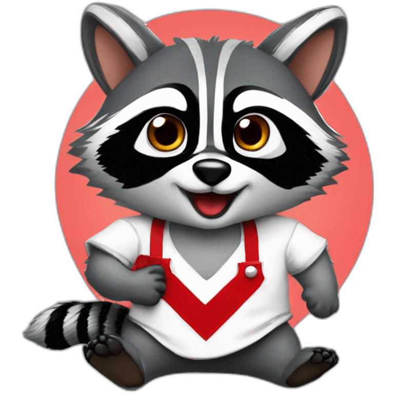 racoon cheff with River Plate T-shirt emoji