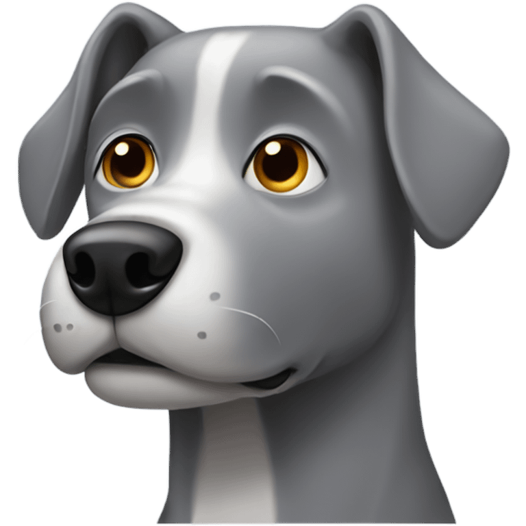 gray dog emoji