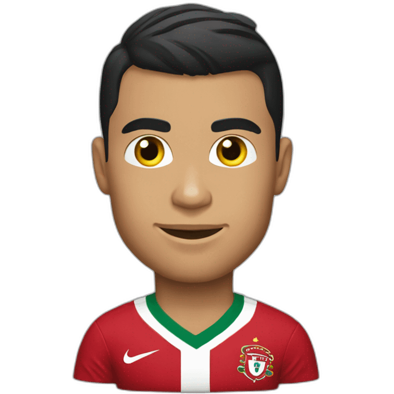 cristiano ronaldo with the portugal shirt emoji