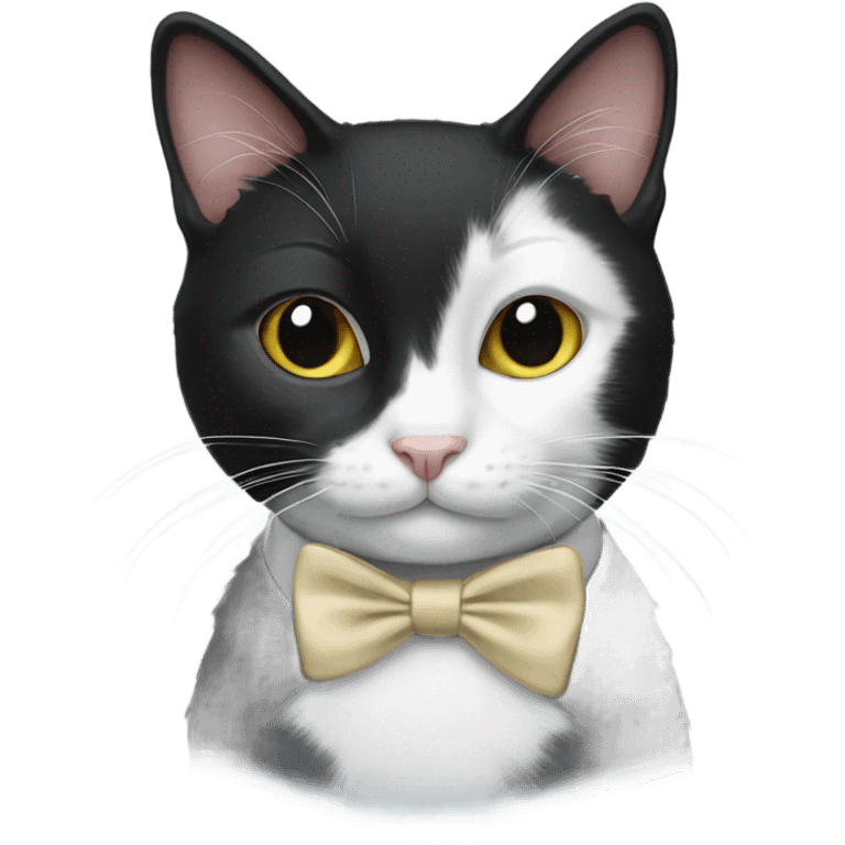 Tuxedo cat emoji