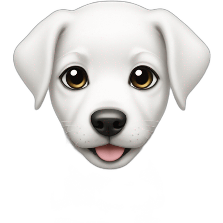 white puppy with two black spots emoji